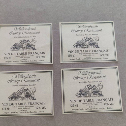 Classic Wine Labels Collection unused, pack of 16 from English vintners