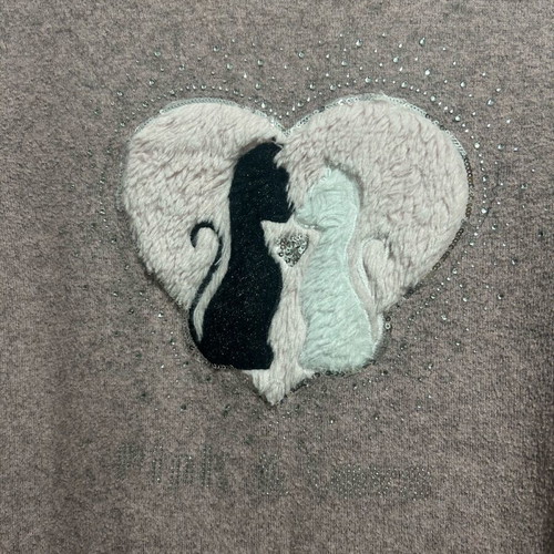 Women's blouse with cats like new, size M, excellent condition