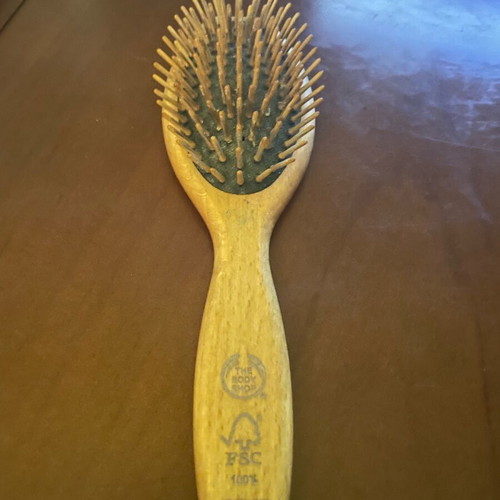 The Body Shop wooden brush used, made of 100% natural wood