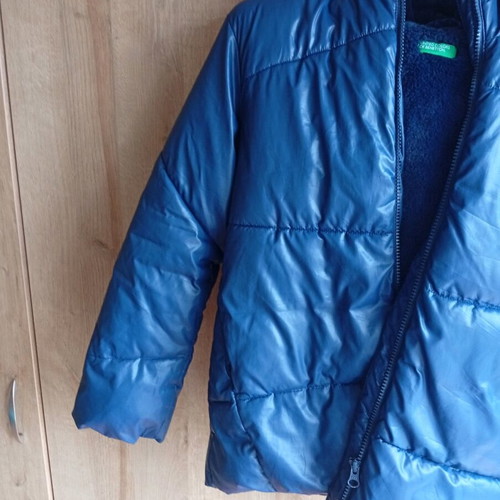 United Colors of Benetton Kids Puffy Jacket Like New, Blue, Size 10/11