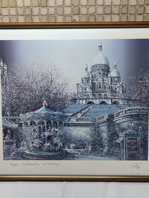 Vintage art prints Παρίσι Guy Dessapt με κορνίζα σαν καινούργιο