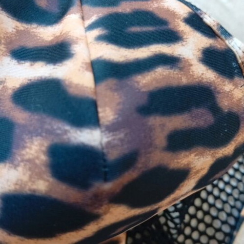 Yamamay bikini top new, black and brown, mesh detail