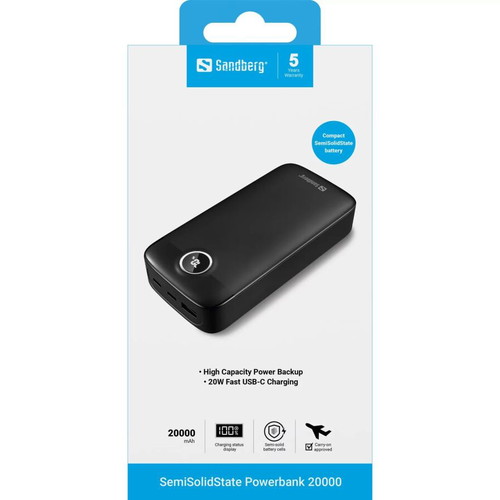 Sandberg SemiSolidState Powerbank 20000 mAh