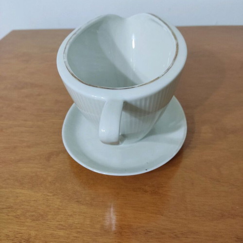 Winterling porcelain sauce boat used with gold rim