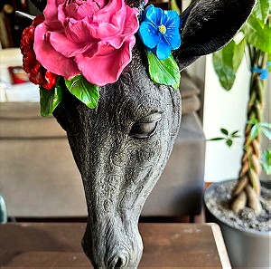 KARE DESIGN Επιτραπέζιο διακοσμητικό-μάσκα καμηλοπάρδαλης με λουλούδια