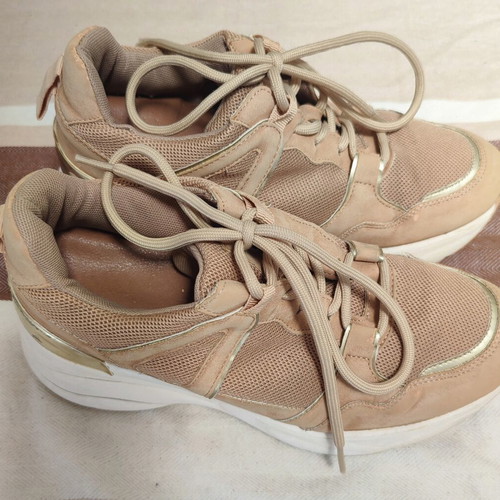 Women's sneakers size 39 used, beige