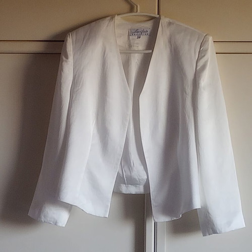 Lucifair Collection white satin jacket like new, women's M