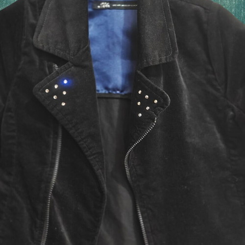 IKKS velvet black kids jacket with Swarovski crystals like new