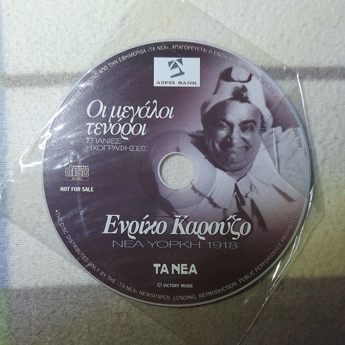 Enrico Caruso CD rare live recording New York 1918 in good condition