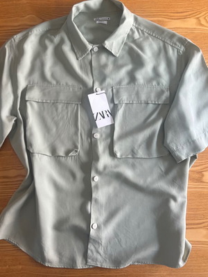 Zara shirt XL new mint green