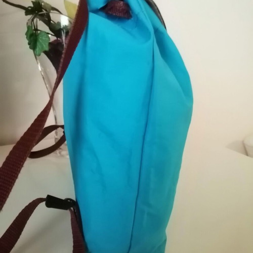 Longchamp le pliage backpack used blue turquoise