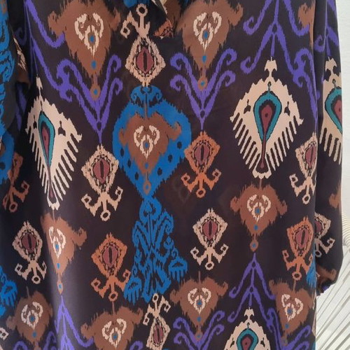 Wide satin blouse dress new, multicolor, Benissimo