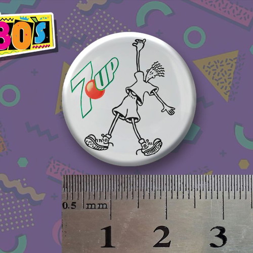 Retro 80's pins new, pack of 10 pieces 2.5cm
