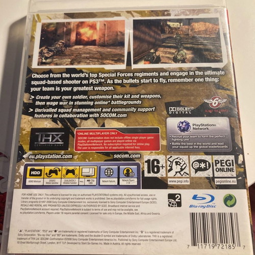 SOCOM Confrontation for PS3 used, in excellent condition