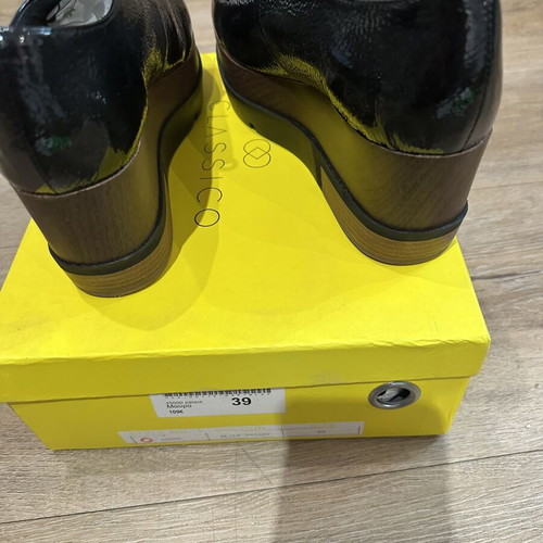 Classico leather platform shoes size 39, black