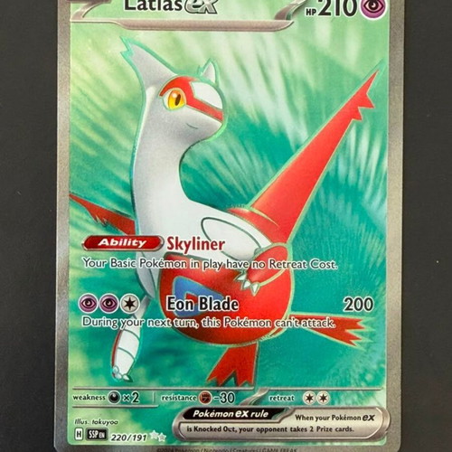 Latias EX Full Art 220 SSP Pokémon TCG card like new