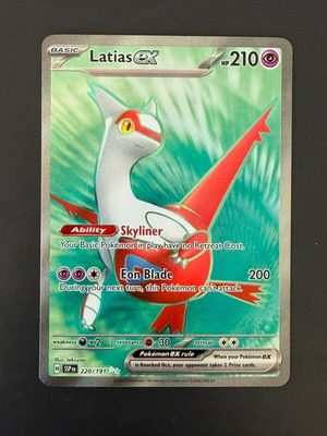 Latias EX Full Art 220 SSP Pokémon TCG card like new