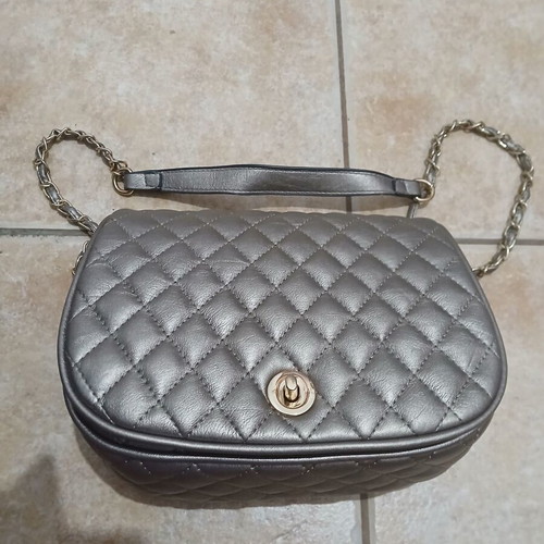 Silver shoulder bag, small size