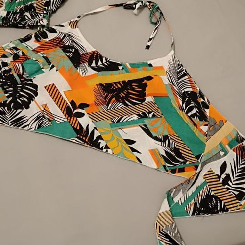 Set of palazzo pants and crop top used, small pants medium top