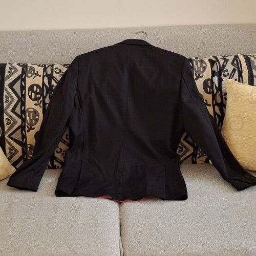Stephan men's black jacket size 52 new, double-breasted