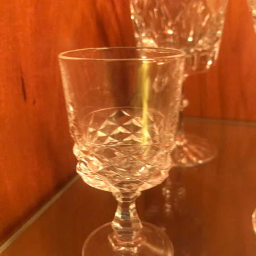 Crystal glasses like new, 5 types, 49 pieces