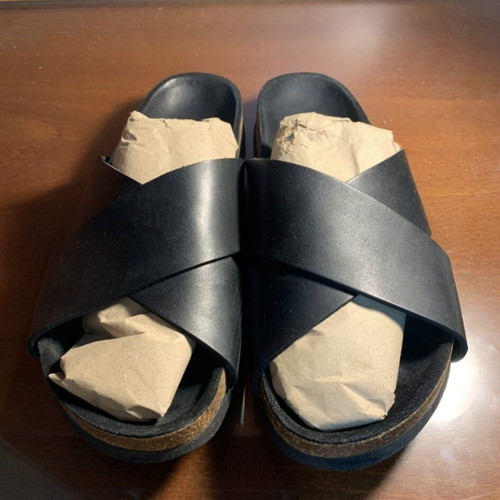 Myrqvist Solvik leather sandals black size 41 like new