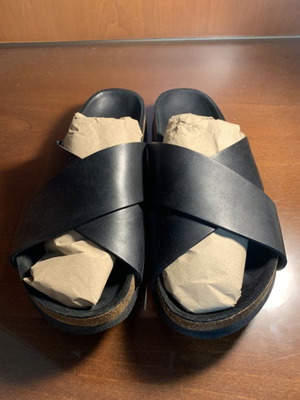Myrqvist Solvik leather sandals black size 41 like new