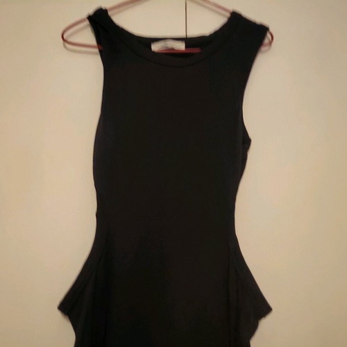 Zara midi dress black like new with cutouts