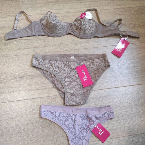 Penti lingerie set new with gift pink slip, lace