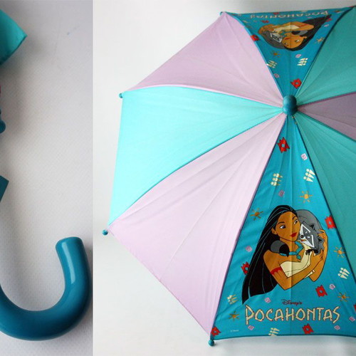 Disney Pocahontas Kids Umbrella new, vintage 90's, blue