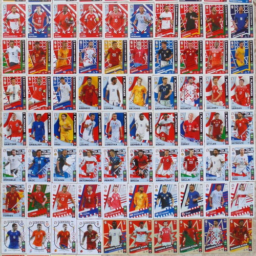 Panini & Topps cards, large collection Champions League, Nations League, Euro