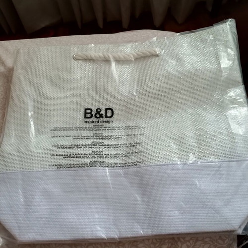 Beach bag new white shoulder with silver glitter