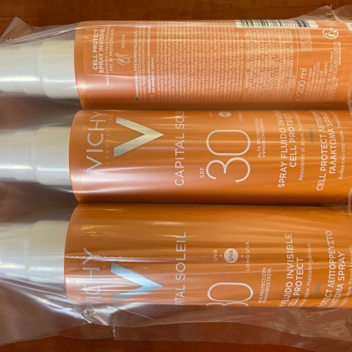 Vichy Capital Soleil Cell Protect Sunscreen Spray SPF30 new, pack of 3