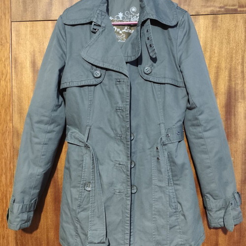 In Line women's trench coat size L like new, olive green