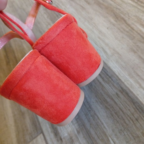 Vera Blum suede sandals with block heel, orange