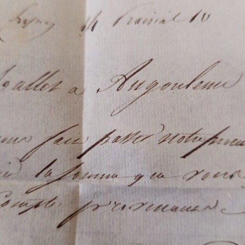French letter from 1802 used, Napoleonic era
