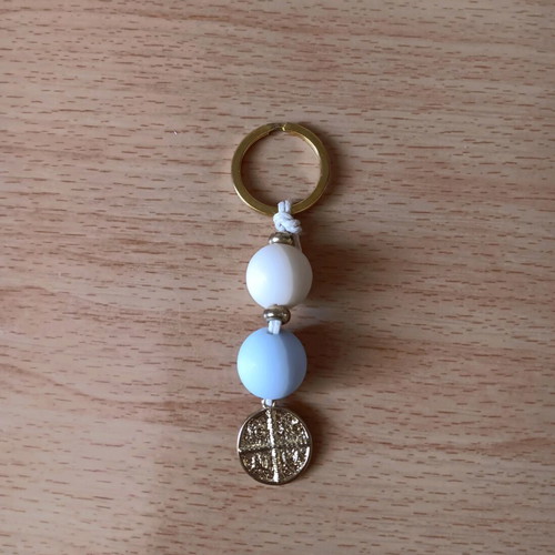 Keychain key wallet martyriko with konstantinato new, beige and turquoise