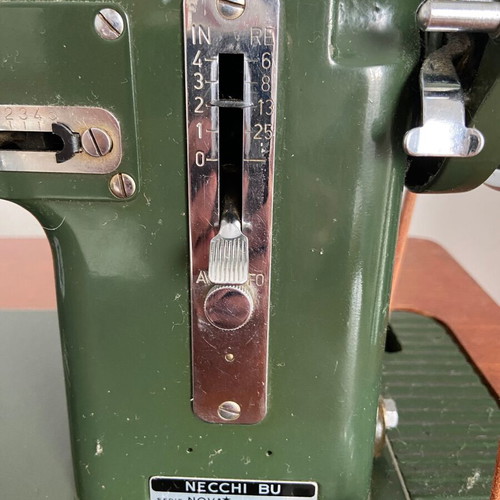 Necchi BU Serie Nova sewing machine used with wooden cabinet