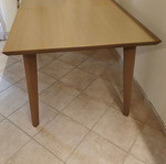 Folding dining table like new, solid beech wood