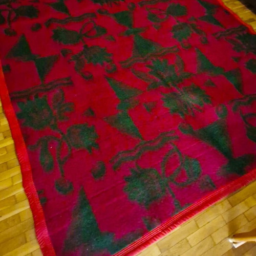 Wool Blanket like new, handmade, 196x227 cm