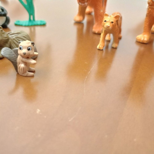 Wildlife Plastic Animal Figures Set like new with Trees