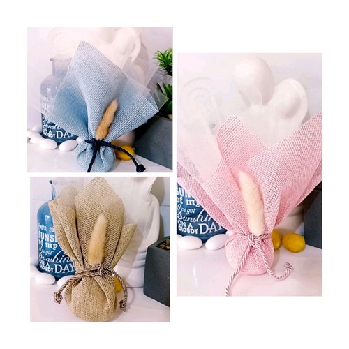 Boho handmade bombonieres made to order with gauze tulle