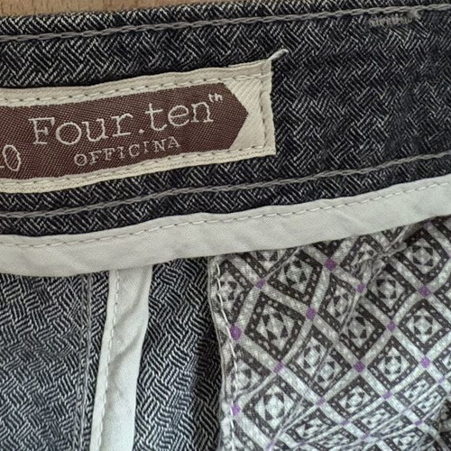 Four Ten men's pants dark gray herringbone like new