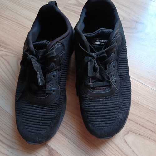 Skechers BOBS sneakers size 37 used, black mesh fabric