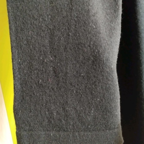 Wool long-sleeve blouse size M, black made of pure virgin wool