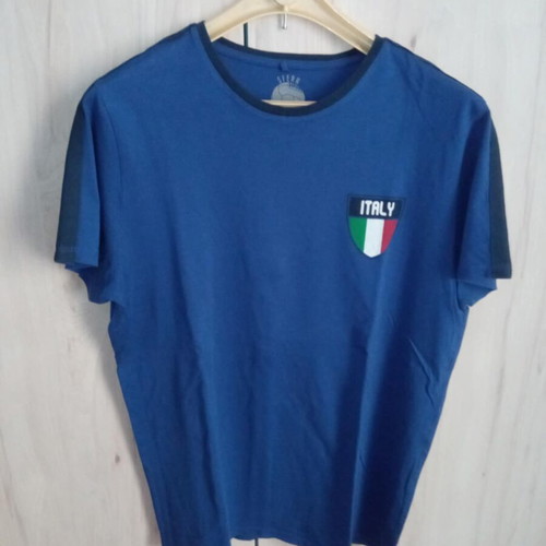 Men's vintage style short-sleeve T-shirt Sfera Eurocup Italy blue size L