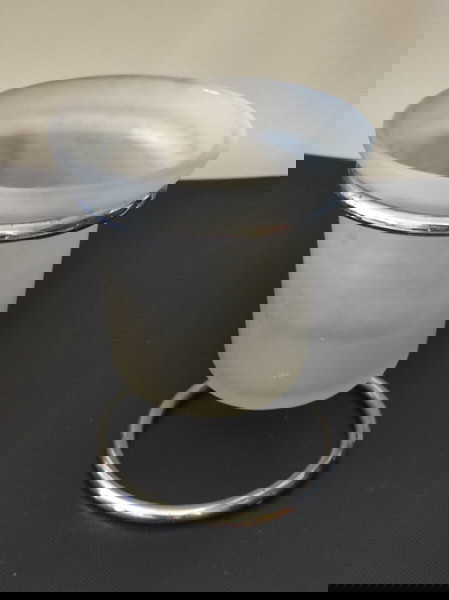 Γυάλινο πιγκαλ με βάση inox