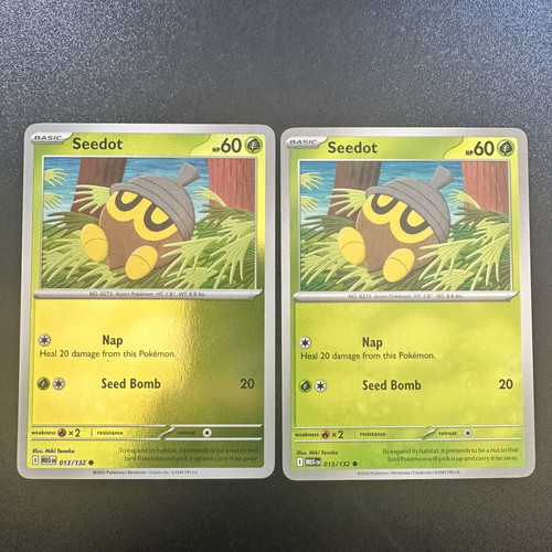 Seedot 013/132 Mega Evolution Pokemon cards, normal and reverse