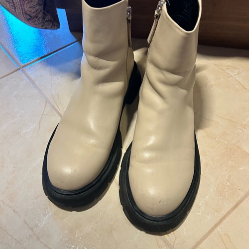 Zara ankle boots used, beige, size 41