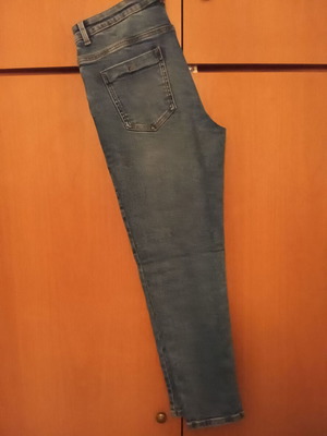 Zara jeans new, slim fit, faded turquoise, size XXL
